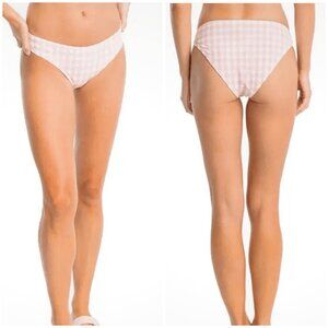 NWT Southern Tide Gingham Quartz Pink Bikini Bottom Size Large Summer Beach